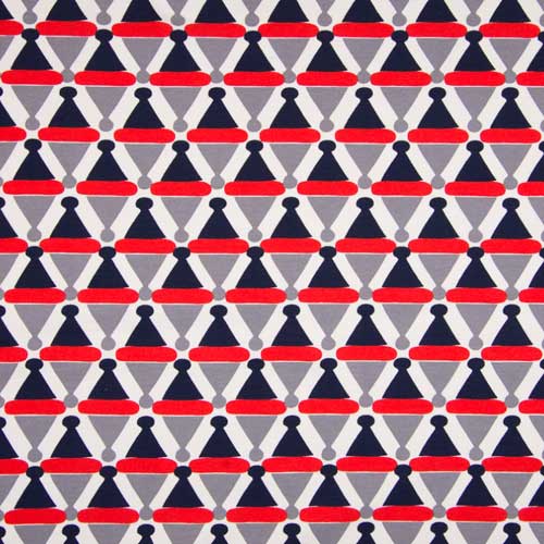 05m Jersey Graphische Dreiecke weiß dunkelblau rot grau