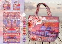 1 Panel Canvas für Tasche, Rom , Wendetasche, flieder orange rosa 2