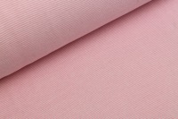 0,5m Ringelbündchen Bündchen glatt Streifen, rosa weiß