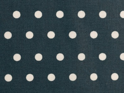 05m Beschichtete Baumwolle Leona Punkte Dots 6mm petrol weiß