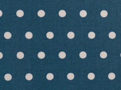 05m Beschichtete Baumwolle Leona Punkte Dots 6mm dunkles türkis weiß