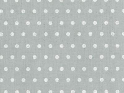 05m Beschichtete Baumwolle Leona Punkte Dots 6mm hellgrau weiß