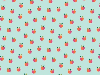 05m BW Lovely Apple by poppy Apfel modern mint orange pink