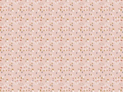 05m BW GOTS Confetti Sprenkel rose bunt - Auch in anderen Farben erhältlich