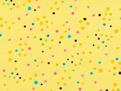05m Jersey Sun & Lemon Kombi Punkte Dots gelb bunt