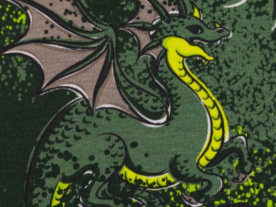05m Sweat Steinbeck Mystic Dragons Drachen olivgrün schwarz - passende Stoffe im Shop erhältlich