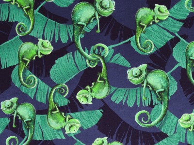 05m Jersey Into the wild Chameleon all over Print blau Lime - Into the Wild by Thorsten Berger