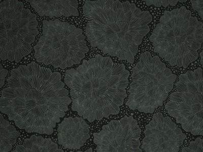 0,5m Modal Sweat Flores de hielo, Blumen, schwarz grau - Flores de Hielo by Bienvenio Colorido
