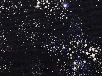 0,5m Baumwolle Starlight Sternenhimmel, schwarz blau