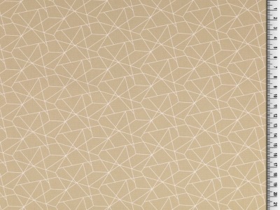 05m BW grafisches Muster Linien beige sand weiß - in weiteren Farben erhältlich
