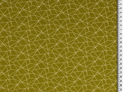 05m BW grafisches Muster Linien oliv grün weiß - in weiteren Farben erhältlich