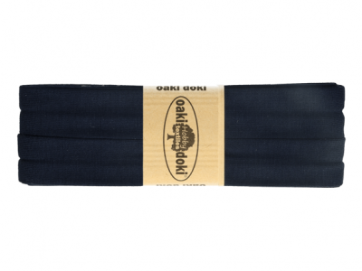 3m Oaki Doki Jersey Schrägband uni 2cm breit navy dunkelblau - weitere Farben im Shop erhältlich