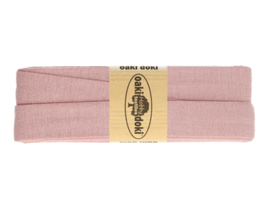 3m Oaki Doki Jersey Schrägband uni 2cm breit old rose - weitere Farben im Shop erhältlich