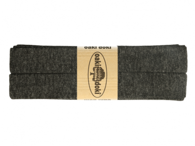 3m Oaki Doki Jersey Schrägband uni 2cm breit dunkelgrau meliert - weitere Farben im Shop erhältlich