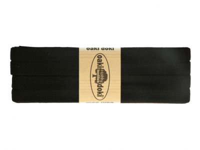 3m Oaki Doki Jersey Schrägband uni 2cm breit schwarz - weitere Farben im Shop erhältlich