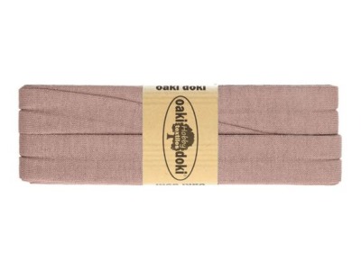 3m Oaki Doki Jersey Schrägband uni 2cm breit dark dusty rose - weitere Farben im Shop erhältlich