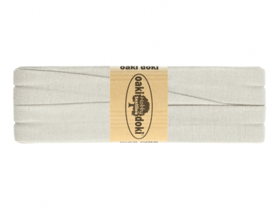 3m Oaki Doki Jersey Schrägband uni 2cm breit silber grau - weitere Farben im Shop erhältlich