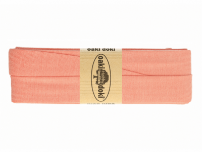 3m Oaki Doki Jersey Schrägband uni 2cm breit lachs - weitere Farben im Shop erhältlich