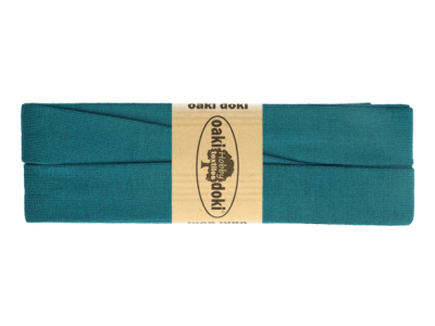 3m Oaki Doki Jersey Schrägband uni 2cm breit petrol - weitere Farben im Shop erhältlich