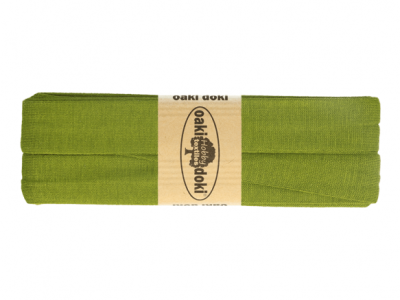 3m Oaki Doki Jersey Schrägband uni 2cm breit olive grün - weitere Farben im Shop erhältlich