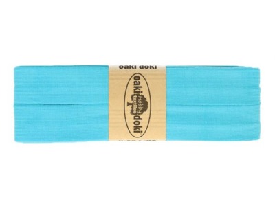 3m Oaki Doki Jersey Schrägband uni 2cm breit türkis - weitere Farben im Shop erhältlich