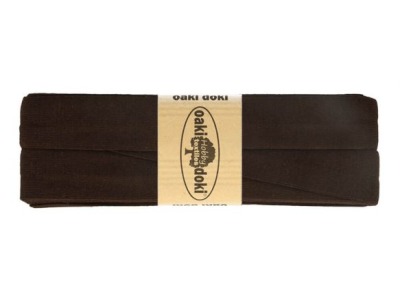 3m Oaki Doki Jersey Schrägband uni 2cm breit dunkelbraun - weitere Farben im Shop erhältlich