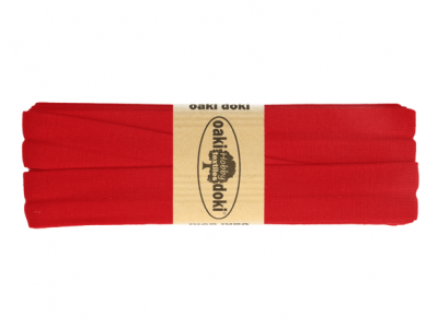 3m Oaki Doki Jersey Schrägband uni 2cm breit rot - weitere Farben im Shop erhältlich