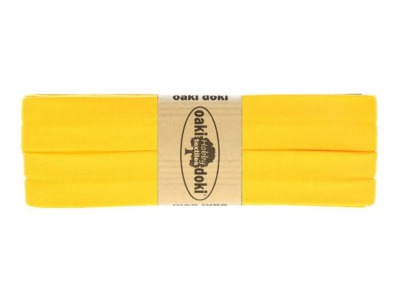 3m Oaki Doki Jersey Schrägband uni 2cm breit Sonne gelb - weitere Farben im Shop erhältlich