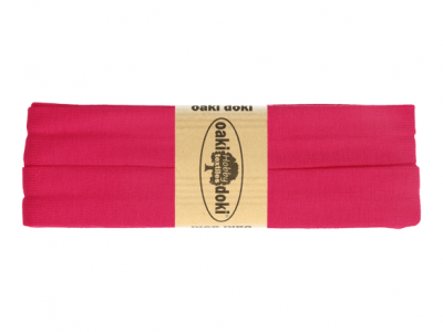3m Oaki Doki Jersey Schrägband uni 2cm breit dunkles pink - weitere Farben im Shop erhältlich