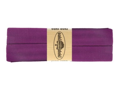 3m Oaki Doki Jersey Schrägband uni 2cm breit Berry erika - weitere Farben im Shop erhältlich