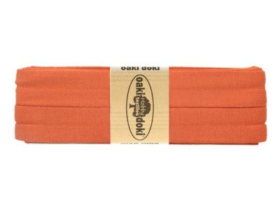 3m Oaki Doki Jersey Schrägband uni 2cm breit terra rost - weitere Farben im Shop erhältlich