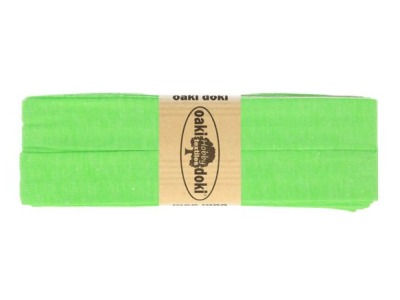 3m Oaki Doki Jersey Schrägband uni 2cm breit neon grün - weitere Farben im Shop erhältlich