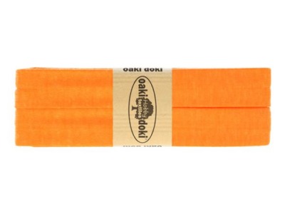 3m Oaki Doki Jersey Schrägband uni 2cm breit neon orange - weitere Farben im Shop erhältlich