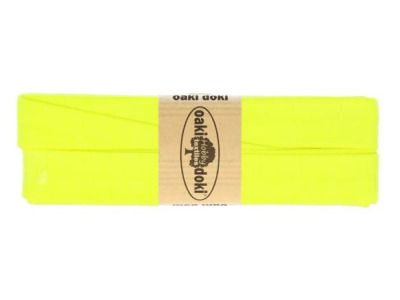 3m Oaki Doki Jersey Schrägband uni 2cm breit neon gelb - weitere Farben im Shop erhältlich