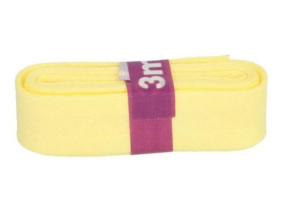 3m Baumwollschrägband uni 2cm breit vanille hellgelb - weitere Farben erhältlich
