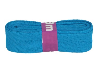 3m Baumwollschrägband uni 2cm breit türkis - weitere Farben erhältlich