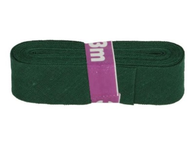 3m Baumwollschrägband uni 2cm breit dunkelgrün - weitere Farben erhältlich