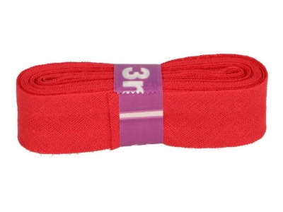 3m Baumwollschrägband uni 2cm breit rot - weitere Farben erhältlich