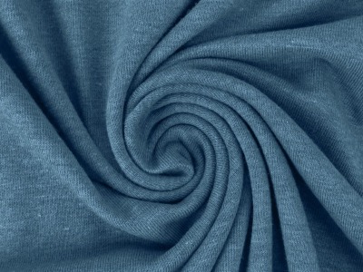 05m Jersey uni meliert blau - Auch in anderen Farben erhältlich