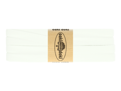 3m Oaki Doki Jersey Schrägband uni 2cm breit weiß - weitere Farben im Shop erhältlich