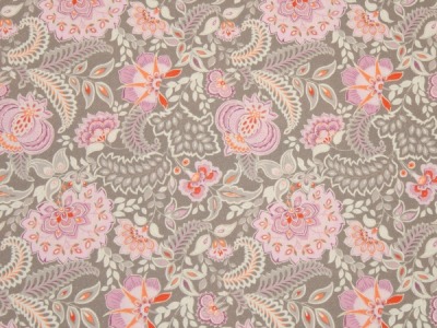 05m Jersey Emilie Paisley Flower taupe rosa - Emilie 2023 by Hilco