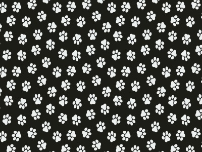 05m Baumwolle Pfoten Pfötchen schwarz weiß - weitere Farben im Shop erhältlich