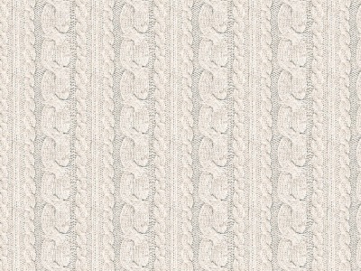 05m Sommersweat French Terry Sweat Digitaldruck Zopf Strick Muster Wollweiß - weitere Farben erhältlich