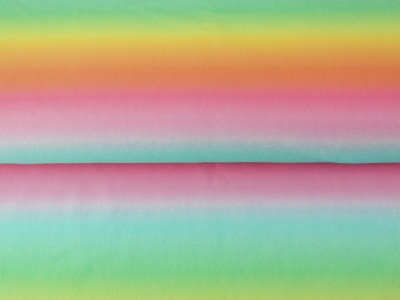 0,5m Jersey Farbverlauf Regenbogen Pastell