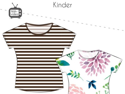 1 Papierschnittmuster Fadenkäfer Shirt Chilly Kids Gr 80-164 - Shirt mit überschnittenen Schultern
