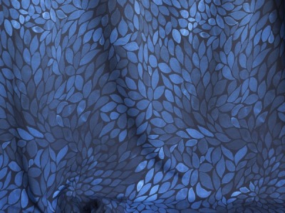 05m Sommer Sweat Color Leaves - Mono - by Astrokatze Farbverlauf blau