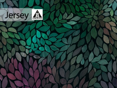 05m Jersey Color Leaves mini - mystic nature - by Astrokatze Farbverlauf lila grün