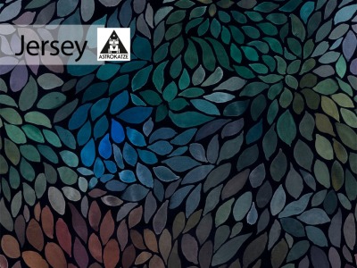 05m Jersey Color Leaves mini - mystic night - by Astrokatze Farbverlauf lila blau grau - weitere Farben erhältlich