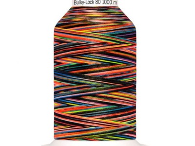 1 Stück Gütermann Miniking Overlockgarn Multicolor 1000m schwarz neon bunt - Auch in anderen Farben erhältlich
