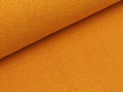 0,5m Ringelbündchen Bündchen glatt Streifen, gelb orange - Auch in anderen Farben erhältlich.